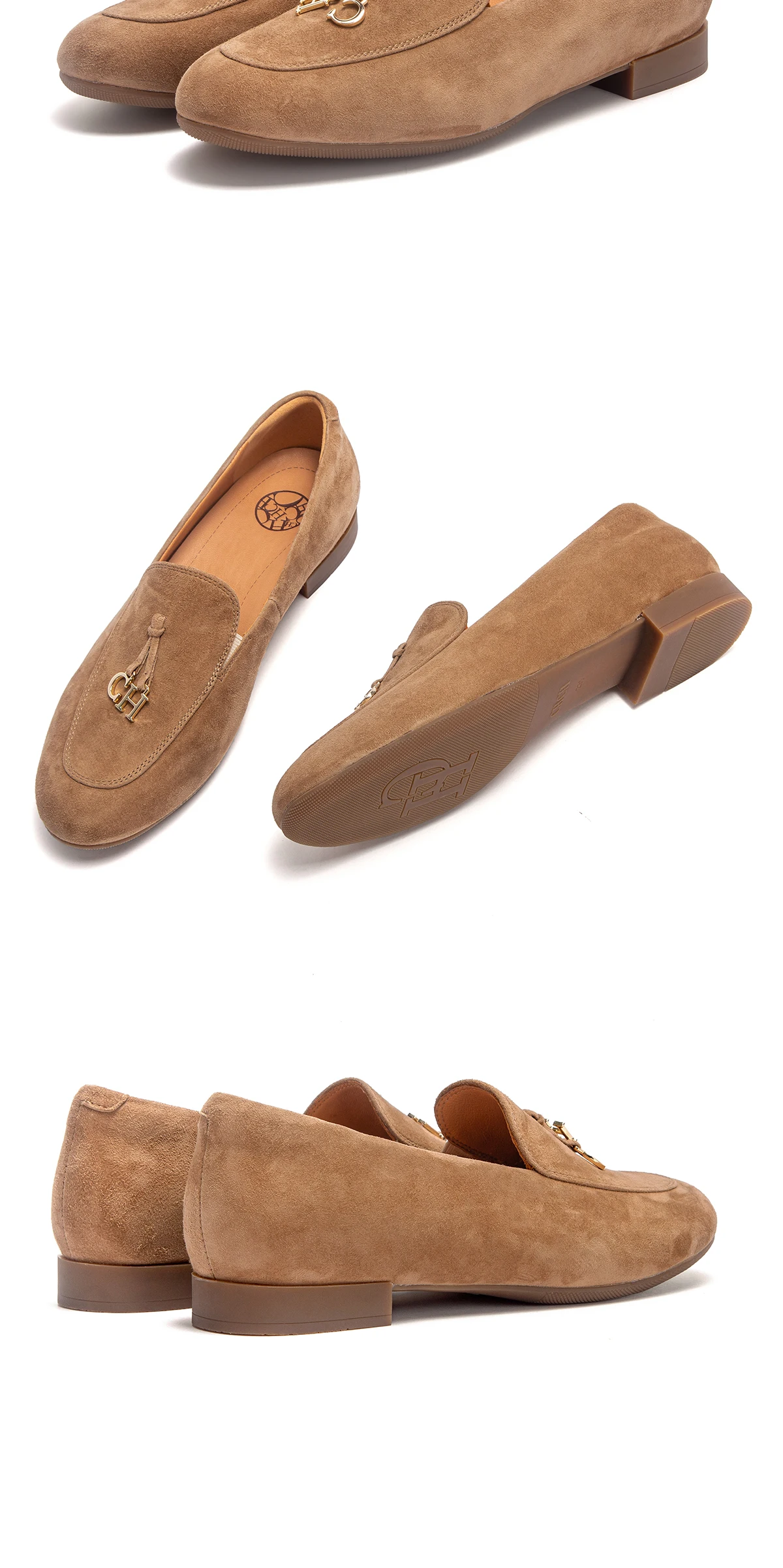 CHCH Women's Leather Shoes 2026 New High Quality Sheepskin Formal Business Shoes