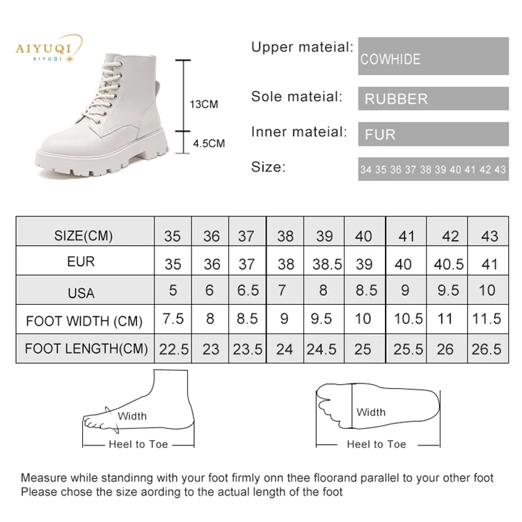 AIYUQI Women's Ankle Boots Genuine Leather Autumn Lace-up Motorcycle Boots Ladies British Style Women's Ankle Boots WHSLE MTO