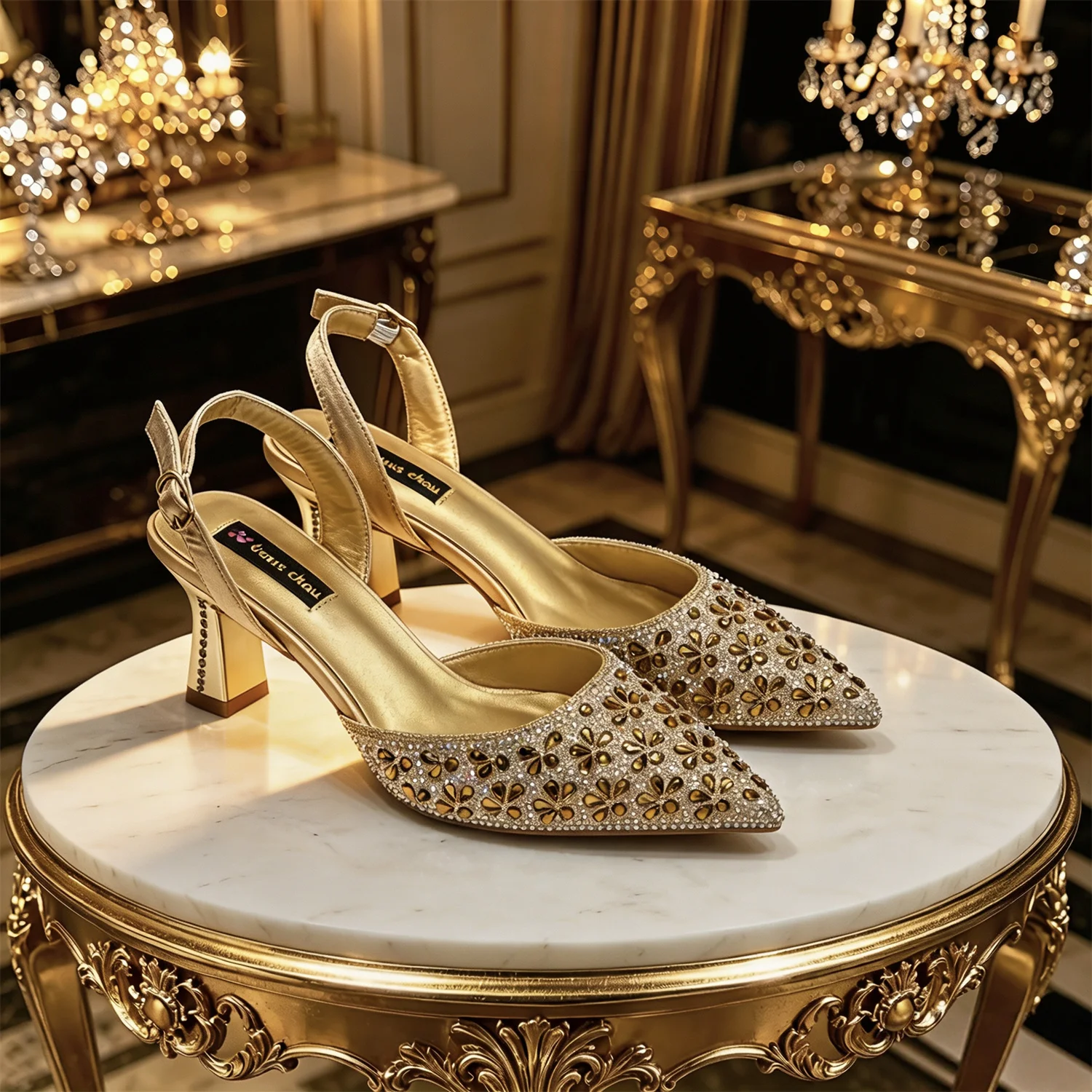2026 INS Italian Design Elegant Green Rhinestone Pointed Toe High Heels & Handbag Set - Ideal for Weddings and Special Occasions