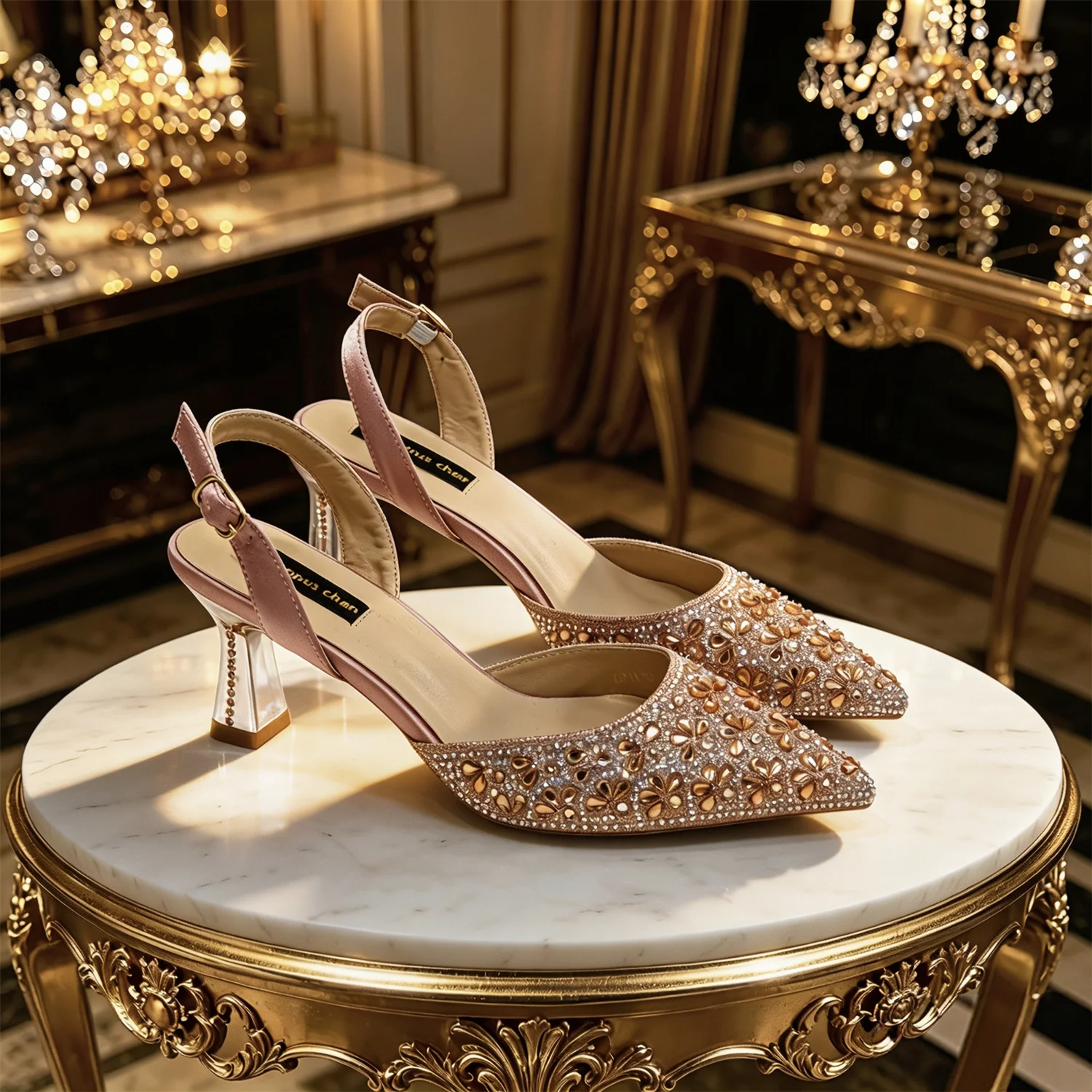 2026 INS Italian Design Elegant Green Rhinestone Pointed Toe High Heels & Handbag Set - Ideal for Weddings and Special Occasions
