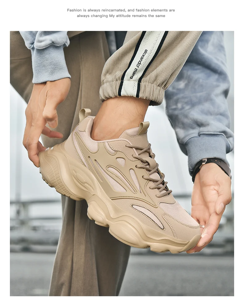 Men's Breathable Fashion Casual Sports Shoes Four Seasons Wear-Resistant Outdoor Soft Sole Comfort Running Sneakers Walking Shoe