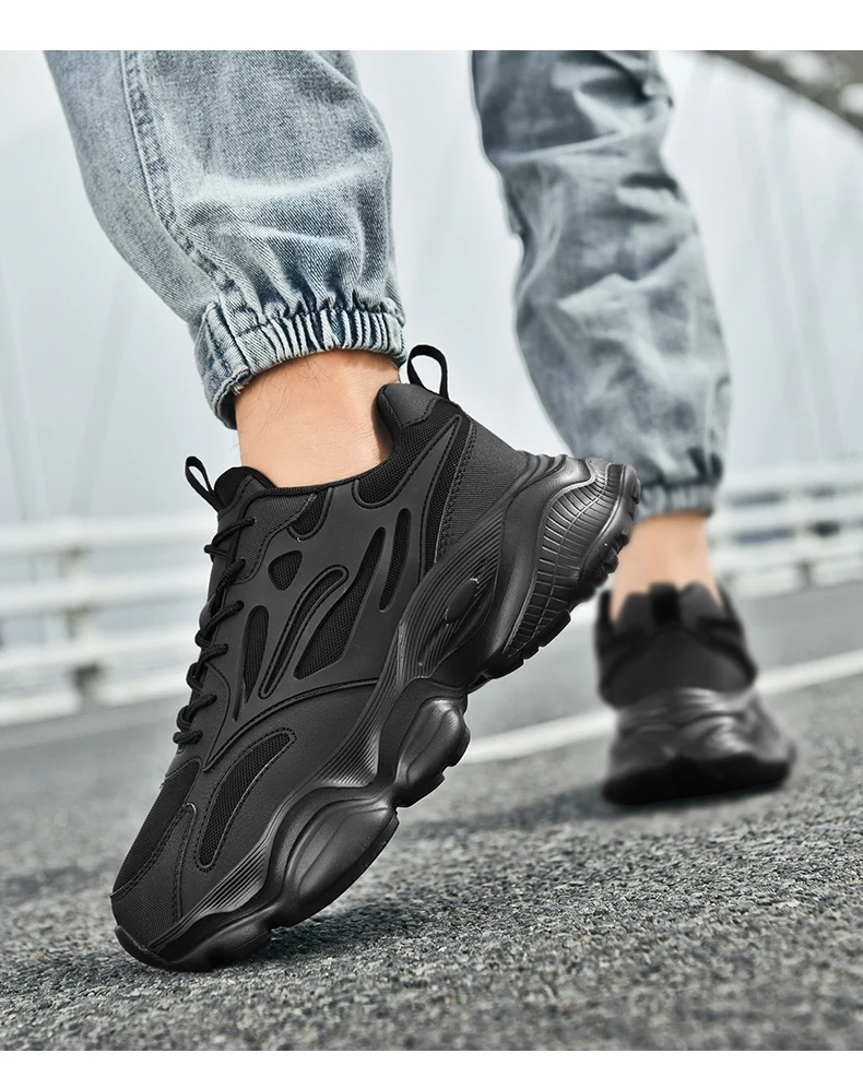 Men's Breathable Fashion Casual Sports Shoes Four Seasons Wear-Resistant Outdoor Soft Sole Comfort Running Sneakers Walking Shoe