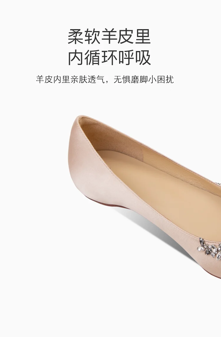 jade green flats with sheep skin lining red bottom women shallow summer slip on shoes with rhinestones pointed toe summer sandal