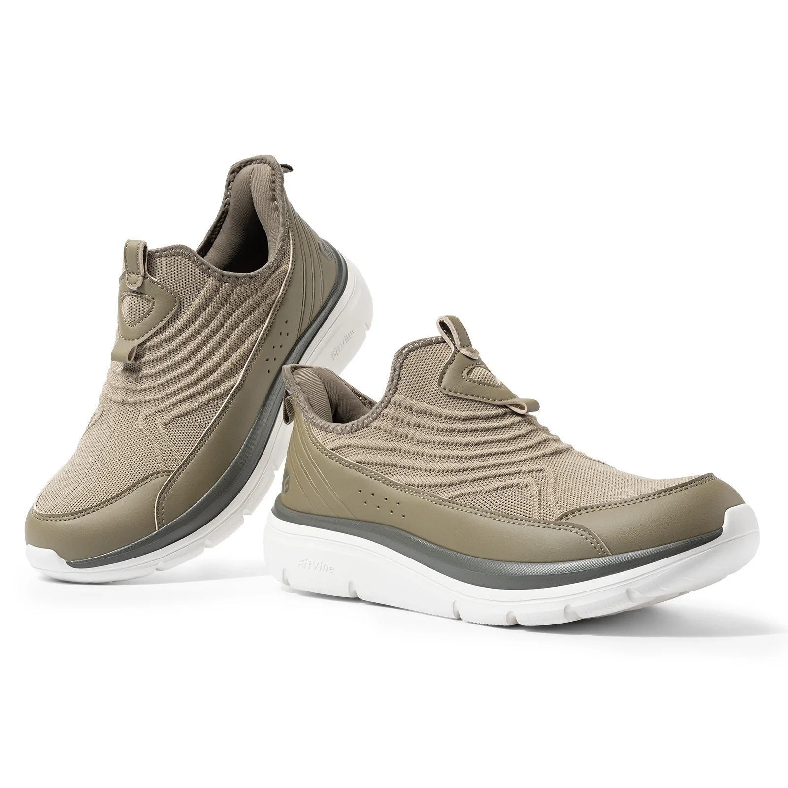 Wide Men'S Slip-On Running Shoes Lightweight Breathable Outdoor Casual Sports Walking Shoes Sneakers For Swollen Feet