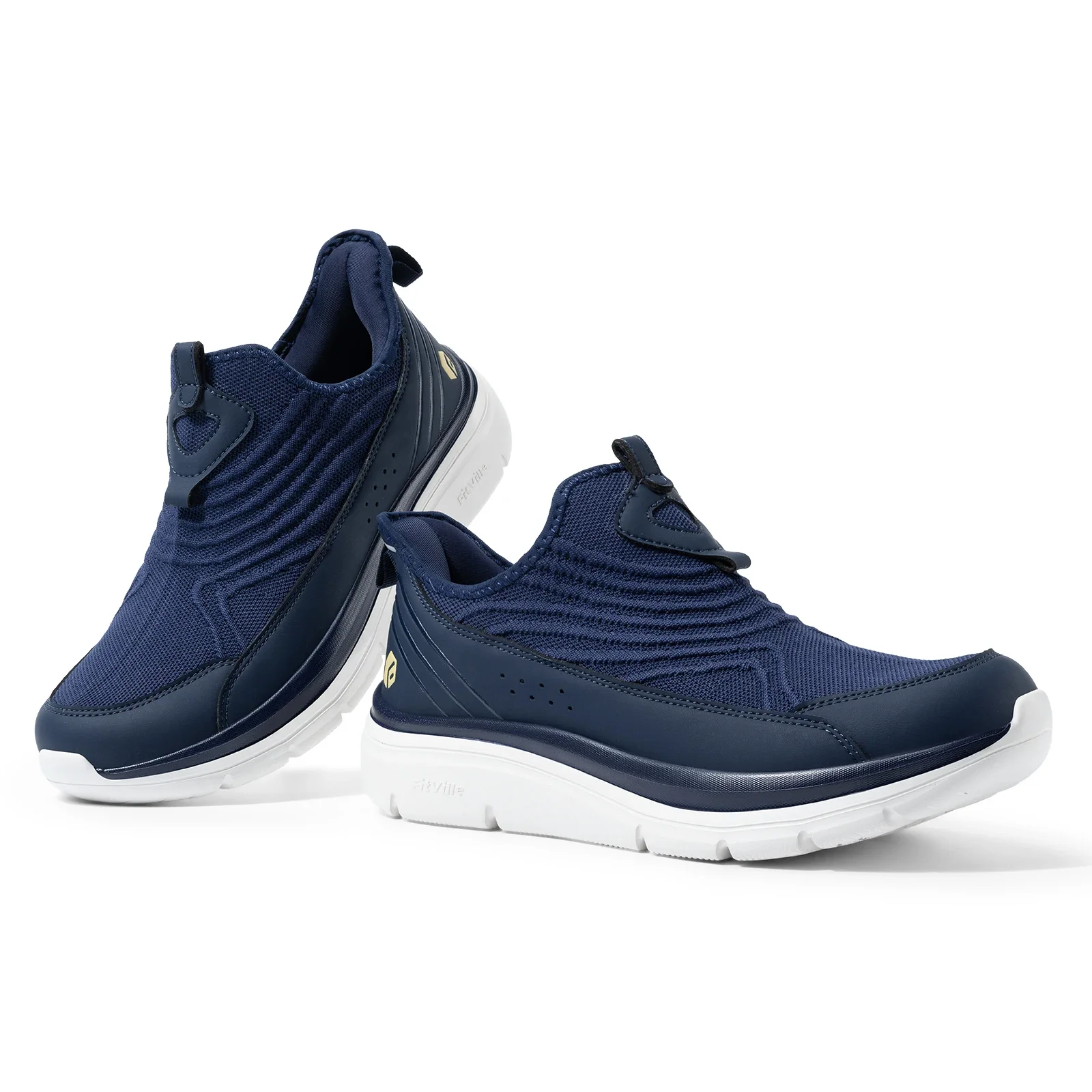 Wide Men'S Slip-On Running Shoes Lightweight Breathable Outdoor Casual Sports Walking Shoes Sneakers For Swollen Feet
