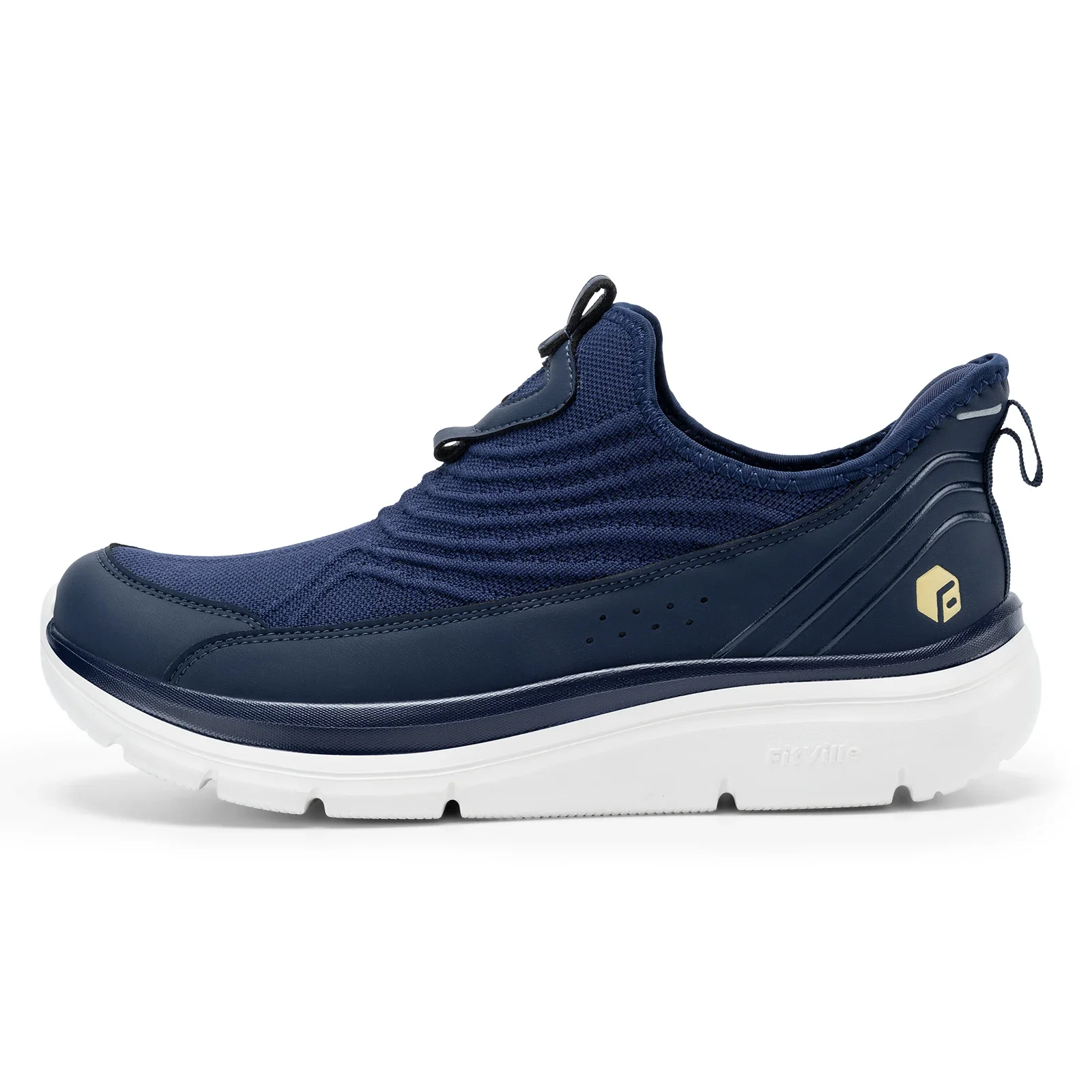 Wide Men'S Slip-On Running Shoes Lightweight Breathable Outdoor Casual Sports Walking Shoes Sneakers For Swollen Feet