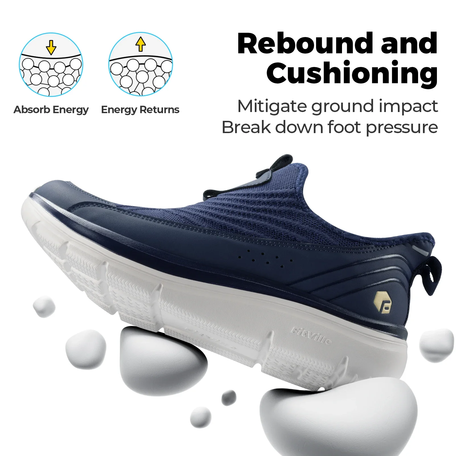 Wide Men'S Slip-On Running Shoes Lightweight Breathable Outdoor Casual Sports Walking Shoes Sneakers For Swollen Feet