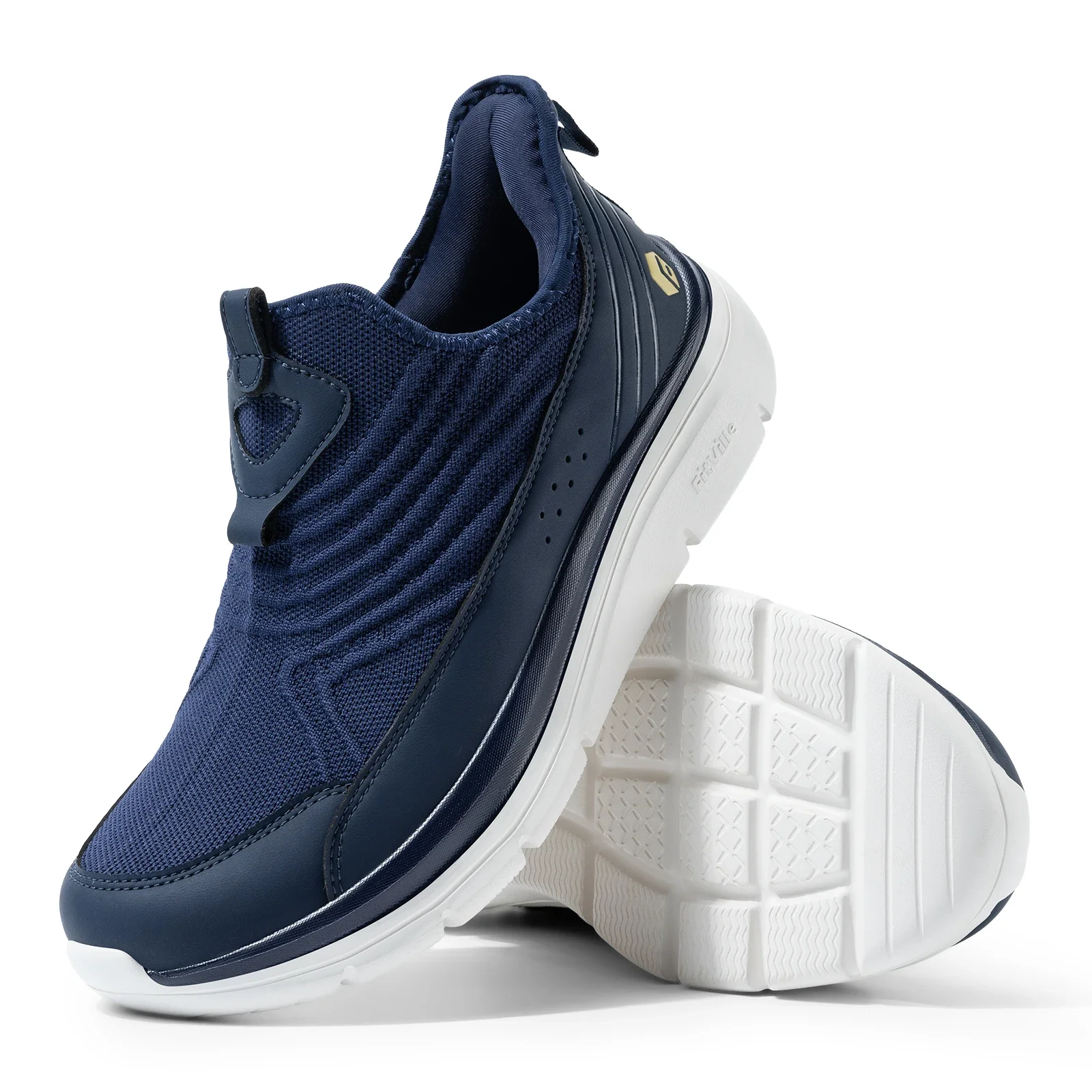 Wide Men'S Slip-On Running Shoes Lightweight Breathable Outdoor Casual Sports Walking Shoes Sneakers For Swollen Feet