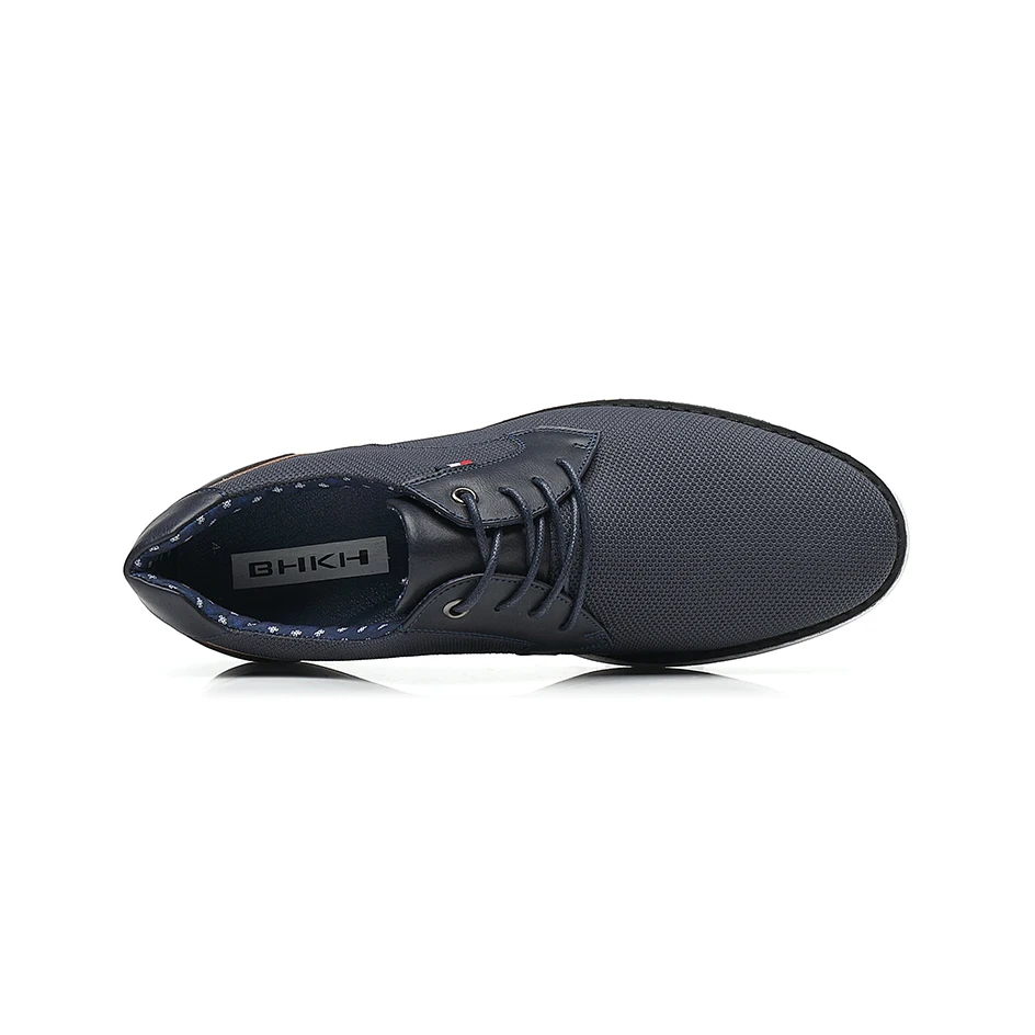 BHKH 2026 Genuine Leather Dress Shoes Comfy Men Casual Shoes Smart Business Work Office Lace-up Men Shoes