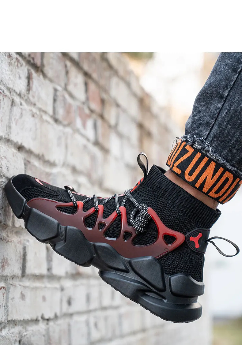 Indestructible Men Safety Shoes Anti-smash Men Shoes Working Sneakers Anti-Puncture Work Boots Safety Composite Toe Men Boots