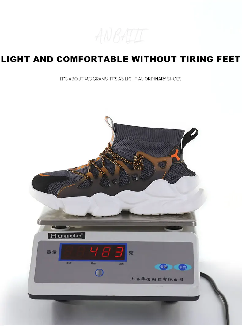 Indestructible Men Safety Shoes Anti-smash Men Shoes Working Sneakers Anti-Puncture Work Boots Safety Composite Toe Men Boots