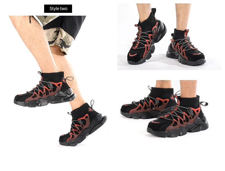 Indestructible Men Safety Shoes Anti-smash Men Shoes Working Sneakers Anti-Puncture Work Boots Safety Composite Toe Men Boots
