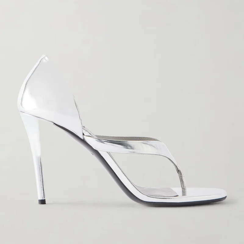 Shiny Patent Leather Cover Heels Flip Toe Sandals Sexy Pointed Toe Thin Heel Suede Custaomized New Arrivals Fashion Women Modern