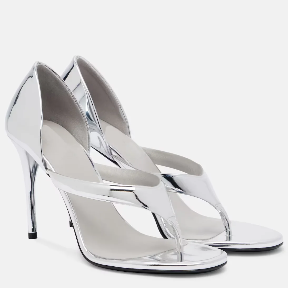 Shiny Patent Leather Cover Heels Flip Toe Sandals Sexy Pointed Toe Thin Heel Suede Custaomized New Arrivals Fashion Women Modern