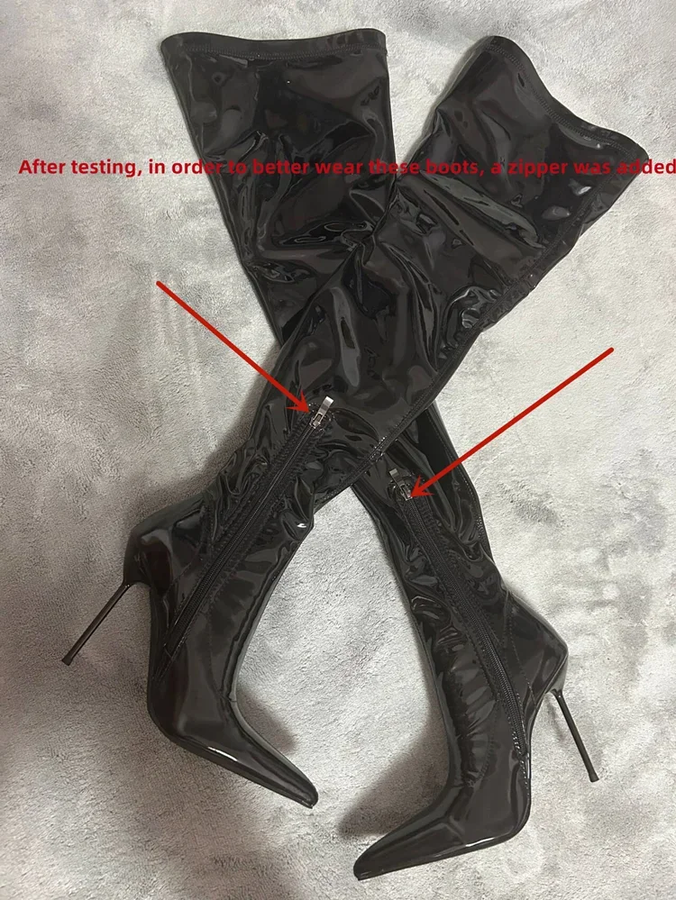 2026Women's New Autumn and Winter Slim Fit High Heels, Oversized Boots, Women's Pointed Elastic Slim Fit Leg Boots, Long Boots