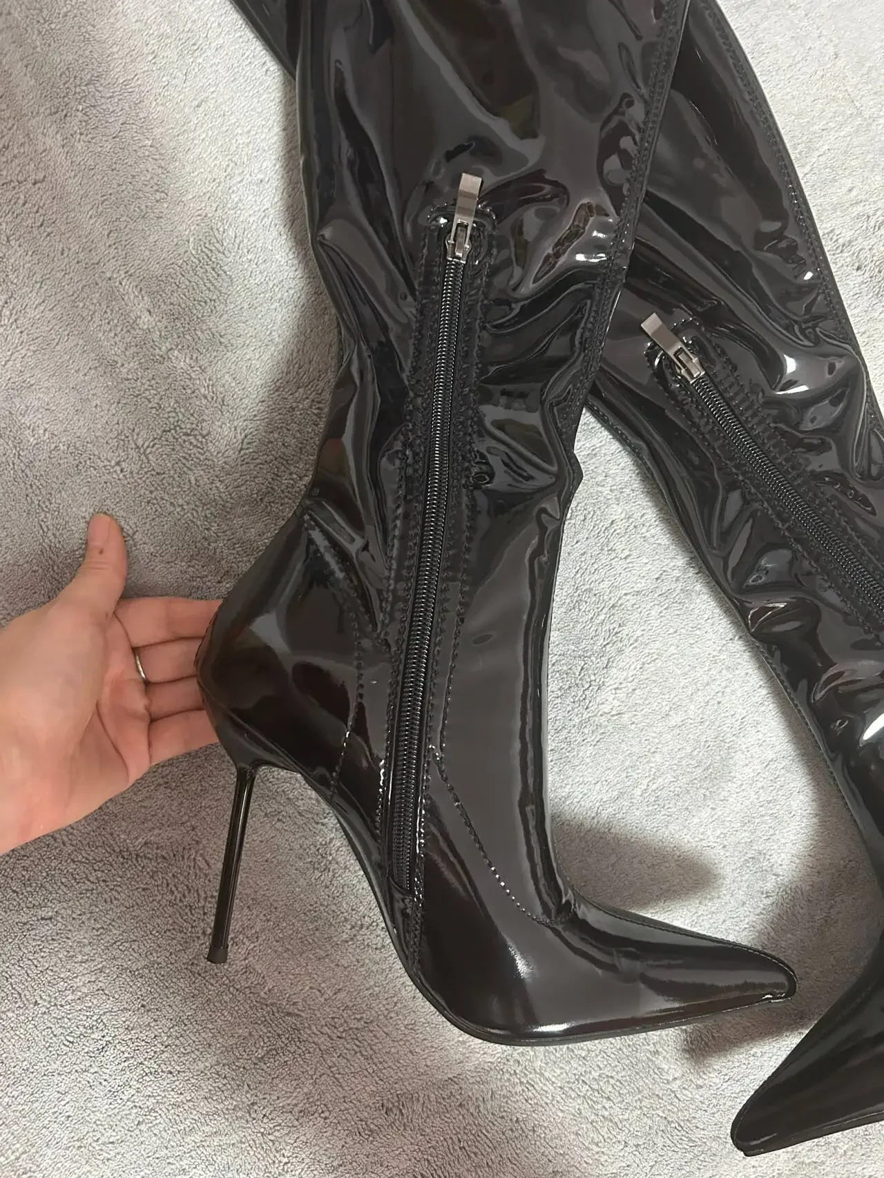 2026Women's New Autumn and Winter Slim Fit High Heels, Oversized Boots, Women's Pointed Elastic Slim Fit Leg Boots, Long Boots