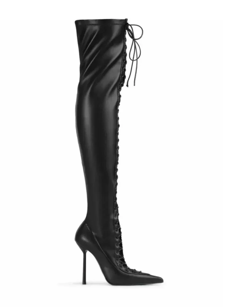 2026Women's New Autumn and Winter Slim Fit High Heels, Oversized Boots, Women's Pointed Elastic Slim Fit Leg Boots, Long Boots