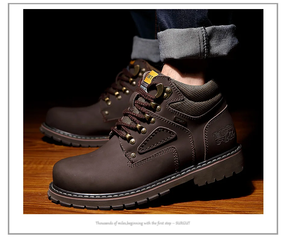 Hiking Shoes Men Waterproof Hunting Boots Tactical Desert Combat Ankle Boots Trekking Shoes Women Work Leather Walking Sneakers