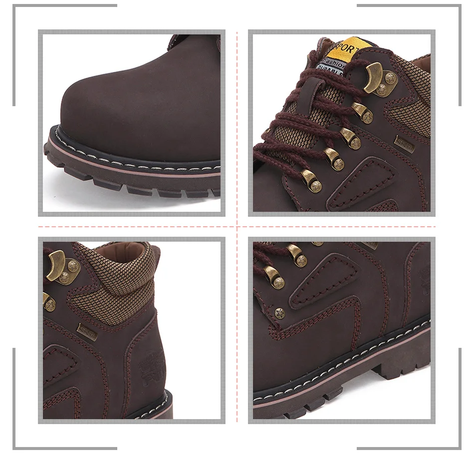 Hiking Shoes Men Waterproof Hunting Boots Tactical Desert Combat Ankle Boots Trekking Shoes Women Work Leather Walking Sneakers