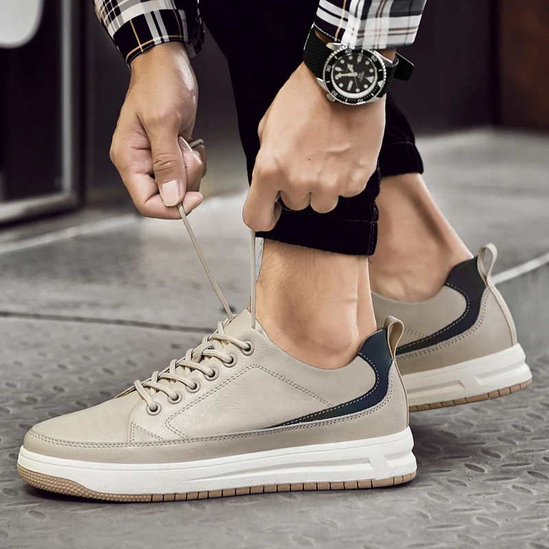 Man Elevator Sneakers Men's Sports Shoes Chunky Height Increase Insole  6CM