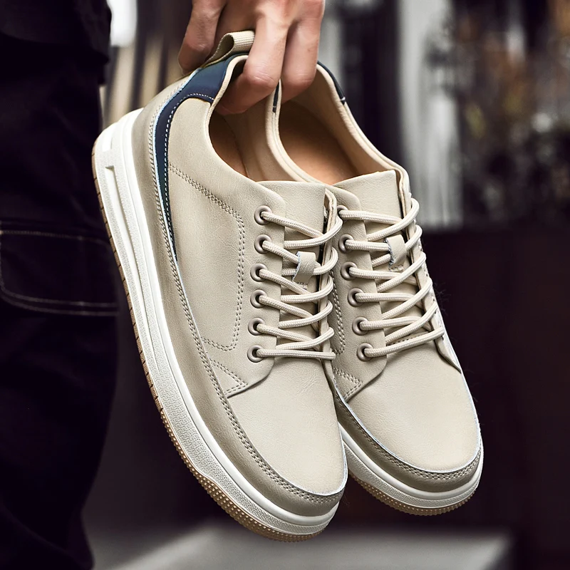 Man Elevator Sneakers Men's Sports Shoes Chunky Height Increase Insole  6CM