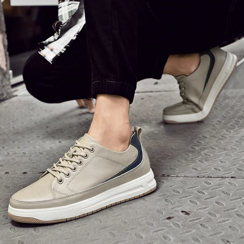 Man Elevator Sneakers Men's Sports Shoes Chunky Height Increase Insole  6CM