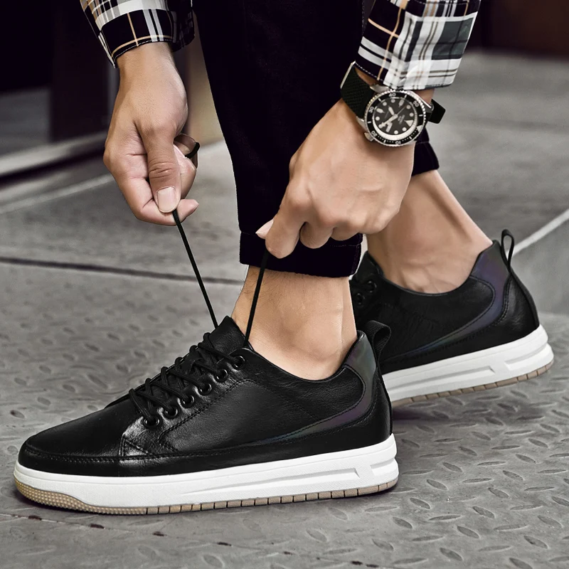 Man Elevator Sneakers Men's Sports Shoes Chunky Height Increase Insole  6CM
