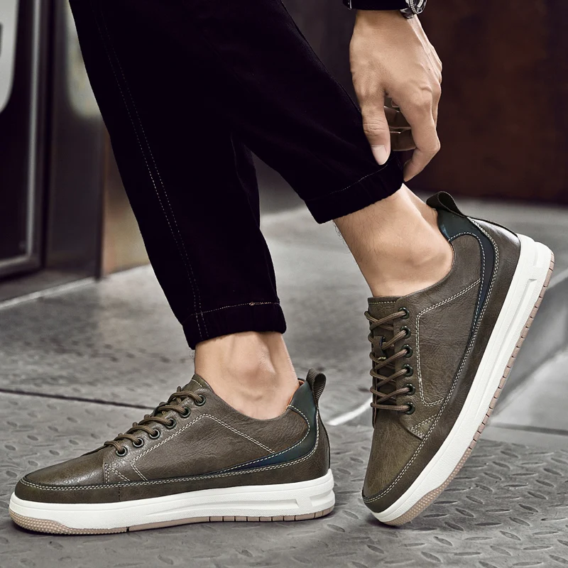 Man Elevator Sneakers Men's Sports Shoes Chunky Height Increase Insole  6CM