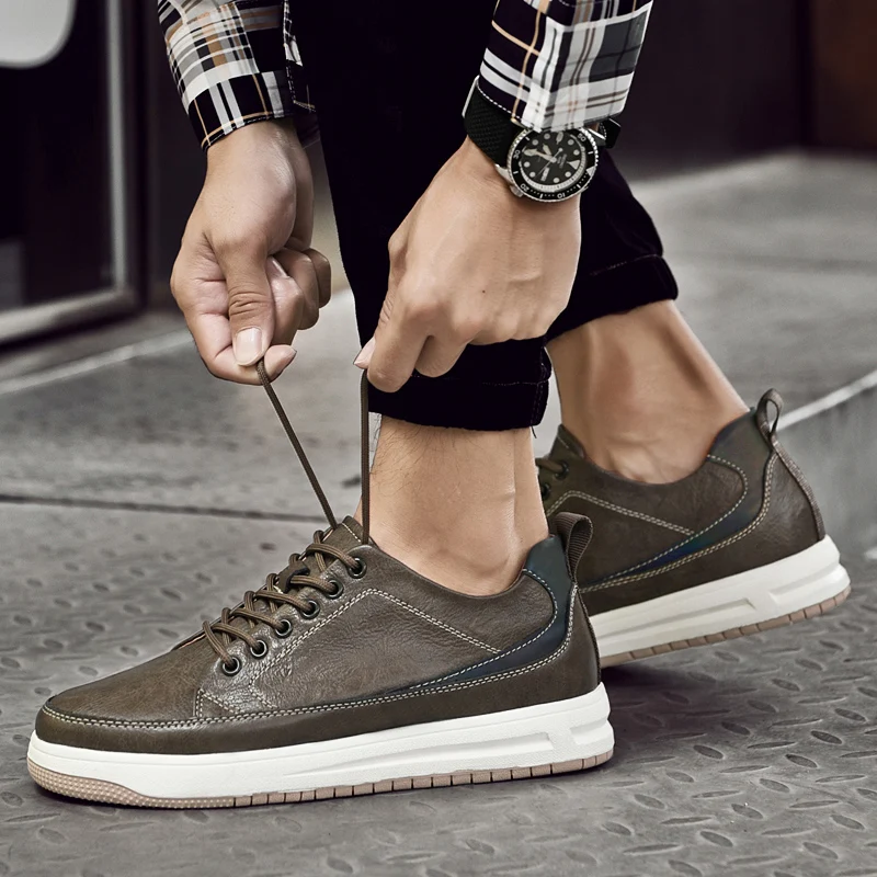Man Elevator Sneakers Men's Sports Shoes Chunky Height Increase Insole  6CM