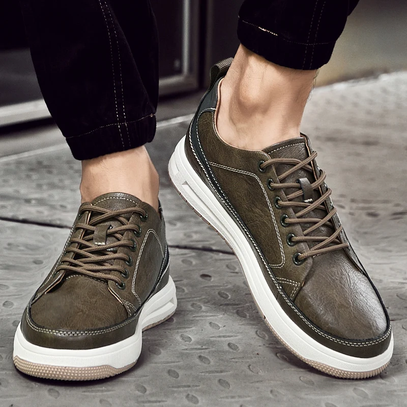 Man Elevator Sneakers Men's Sports Shoes Chunky Height Increase Insole  6CM