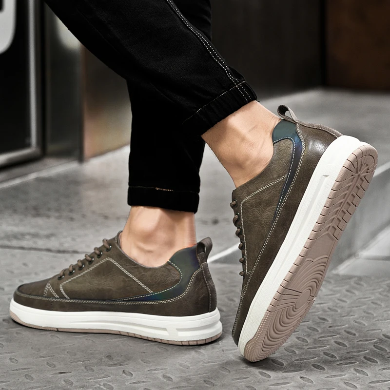 Man Elevator Sneakers Men's Sports Shoes Chunky Height Increase Insole  6CM