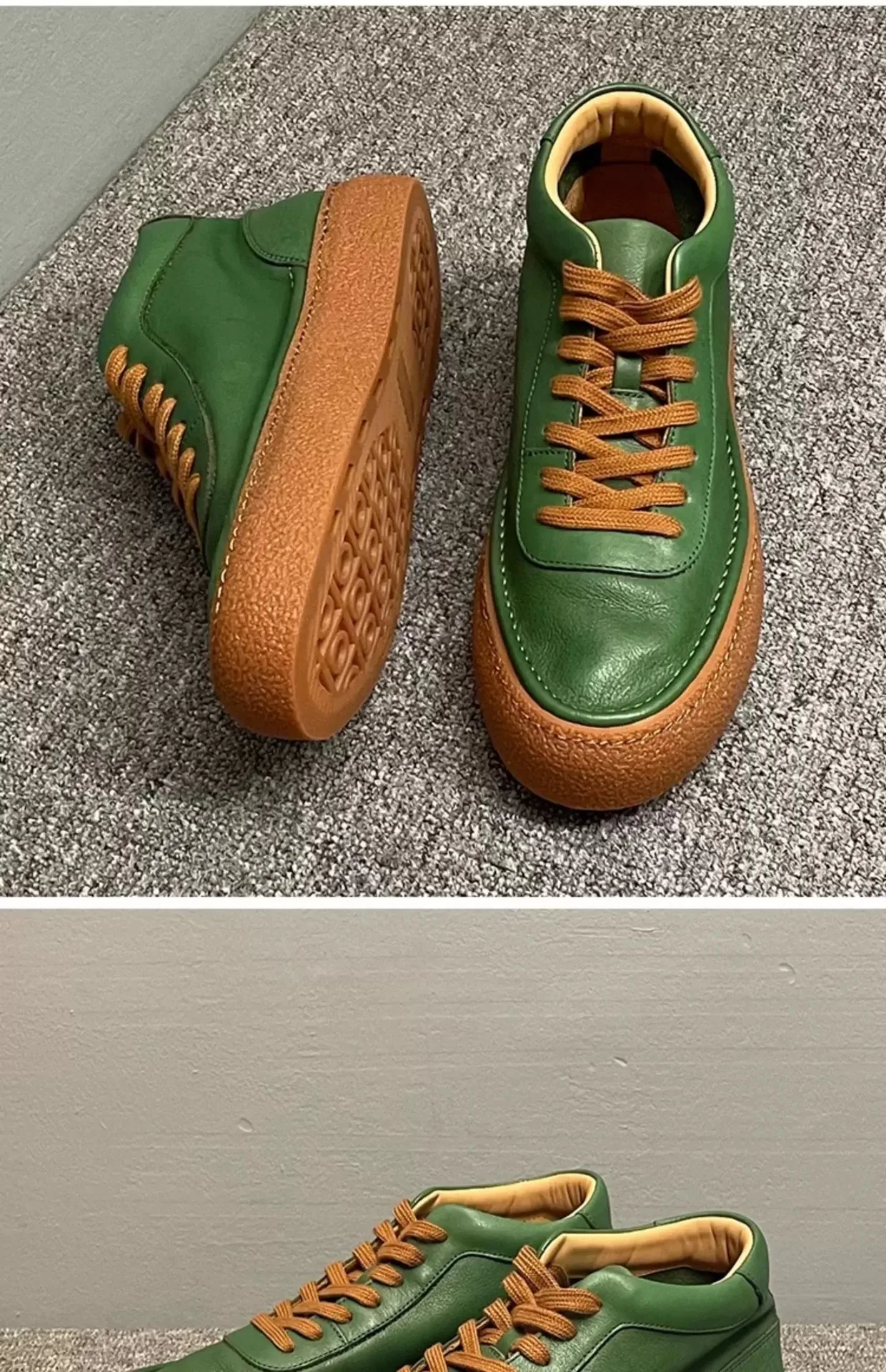 2025 New Men's Fleece Lined High Top Shoes, Retro Leather Work Boots with Chunky Sole, All-Day Comfort Winter Casual Sneakers