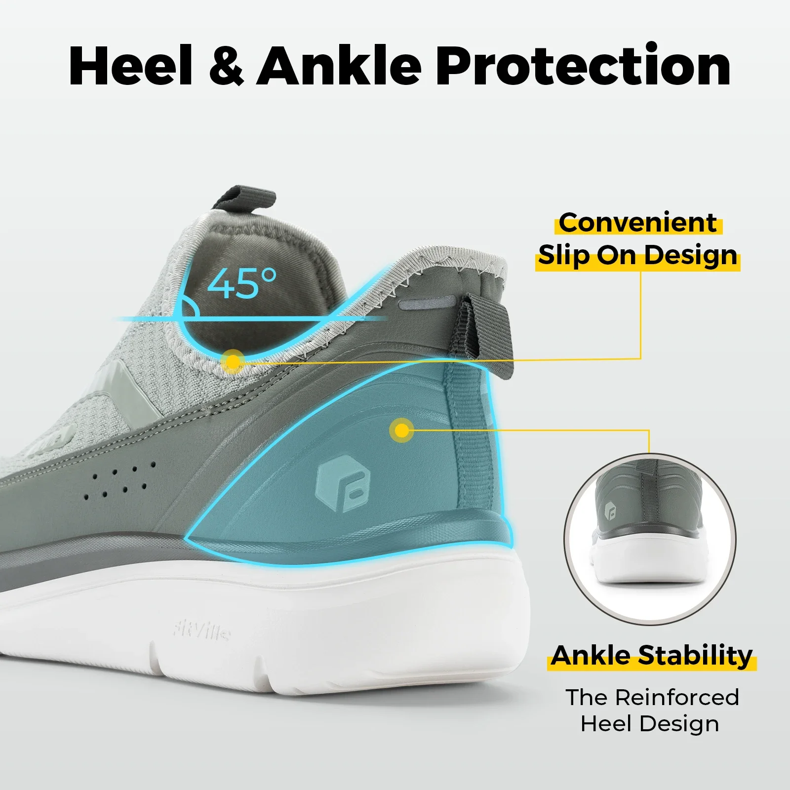 Fitville Wide Men'S Sport Shoes Fitness Walking Shoes Lightweight Breathable For Outdoor Casual Sports Running Shoes Sneaker