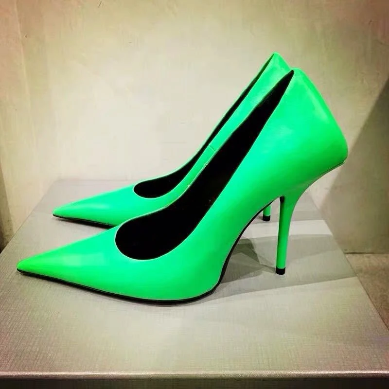 Spring and Autumn Fashion New Pointed Shoes High Heels Stiletto White Single Shoes Women