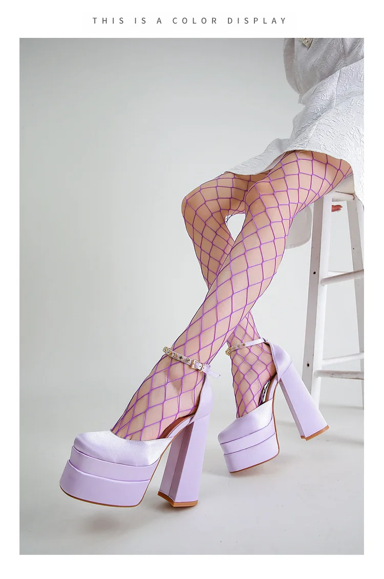 2024 Night Club CRYSTAL Women Pumps Shoes Fashion Platform Thick High Heel Ladies Sexy Stripper Party Sandals Footwear