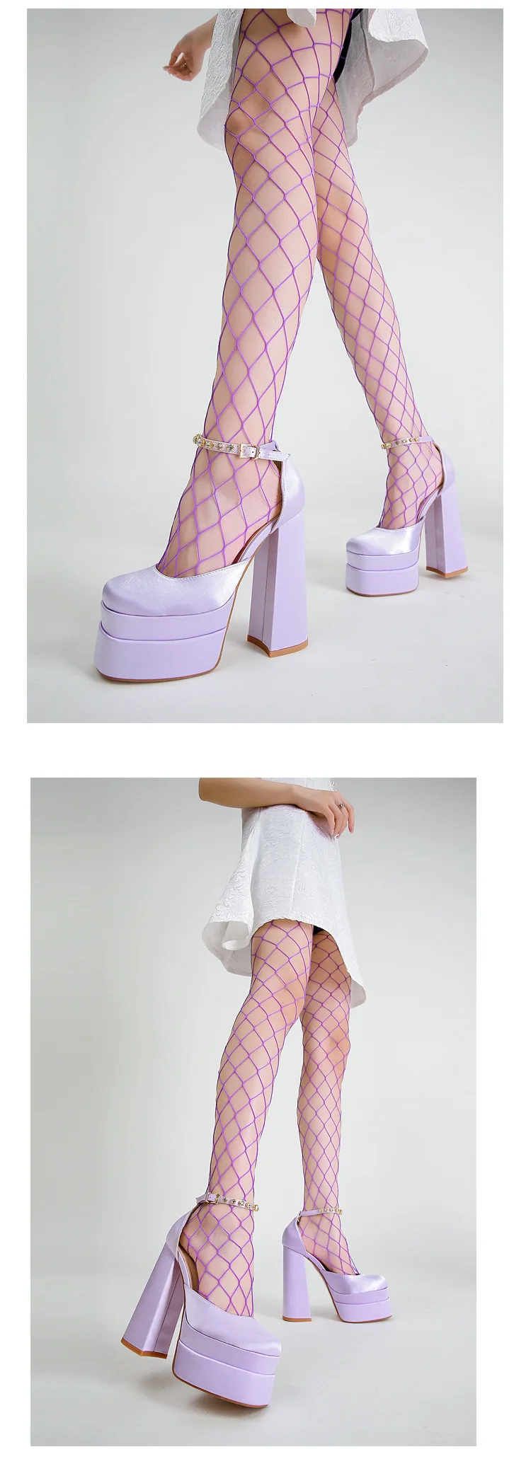 2024 Night Club CRYSTAL Women Pumps Shoes Fashion Platform Thick High Heel Ladies Sexy Stripper Party Sandals Footwear