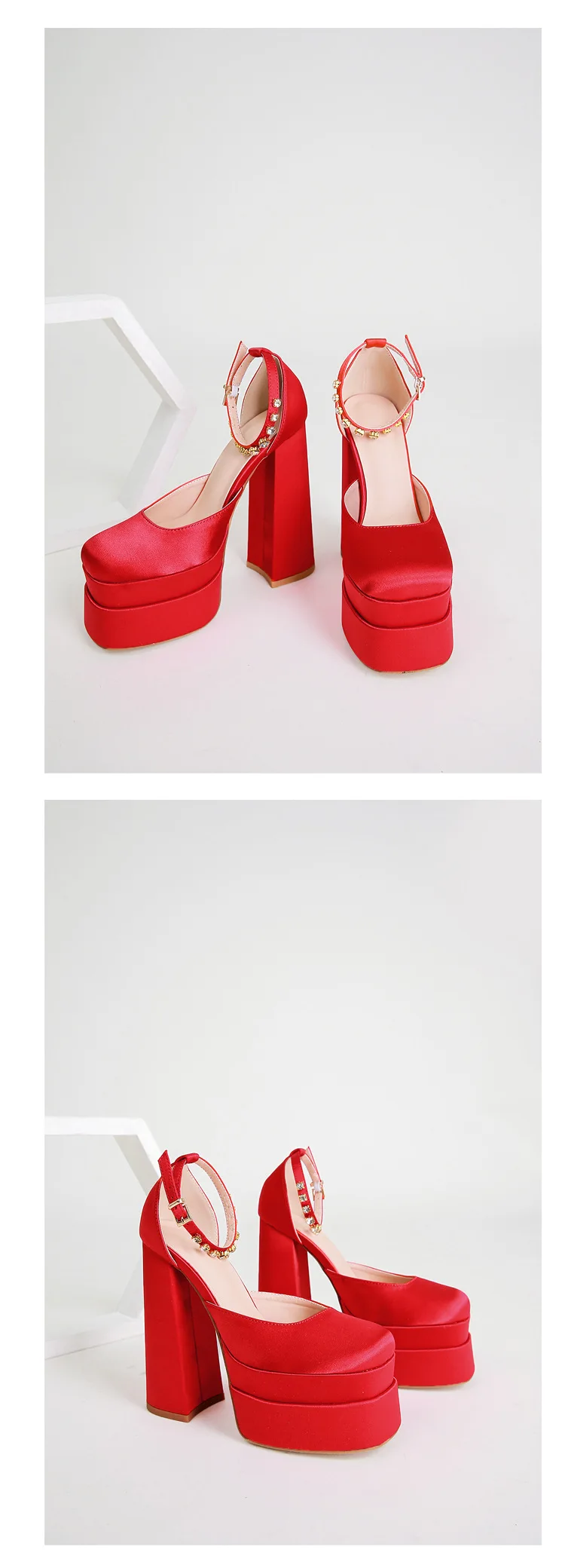 2024 Night Club CRYSTAL Women Pumps Shoes Fashion Platform Thick High Heel Ladies Sexy Stripper Party Sandals Footwear
