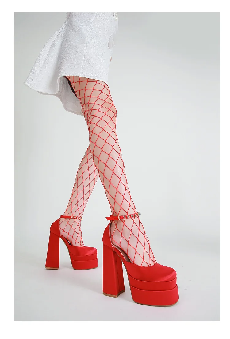 2024 Night Club CRYSTAL Women Pumps Shoes Fashion Platform Thick High Heel Ladies Sexy Stripper Party Sandals Footwear