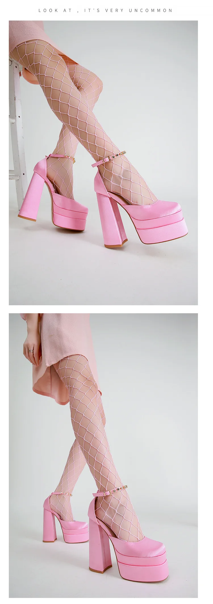 2024 Night Club CRYSTAL Women Pumps Shoes Fashion Platform Thick High Heel Ladies Sexy Stripper Party Sandals Footwear