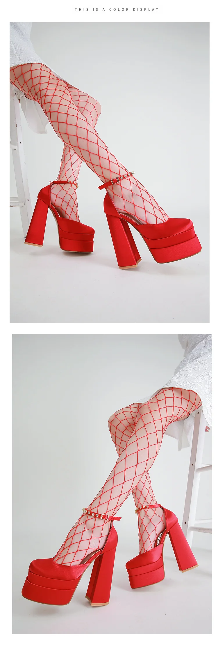 2024 Night Club CRYSTAL Women Pumps Shoes Fashion Platform Thick High Heel Ladies Sexy Stripper Party Sandals Footwear