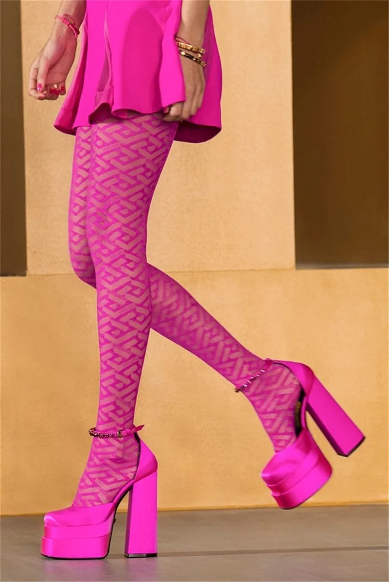 2024 Night Club CRYSTAL Women Pumps Shoes Fashion Platform Thick High Heel Ladies Sexy Stripper Party Sandals Footwear