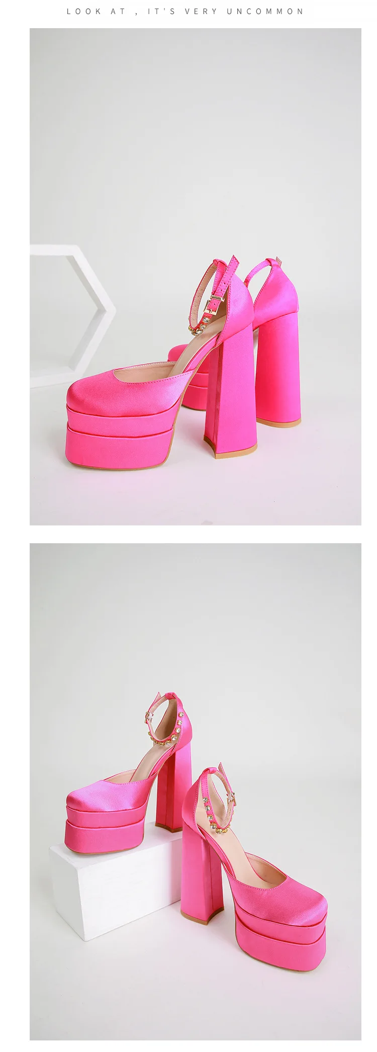 2024 Night Club CRYSTAL Women Pumps Shoes Fashion Platform Thick High Heel Ladies Sexy Stripper Party Sandals Footwear