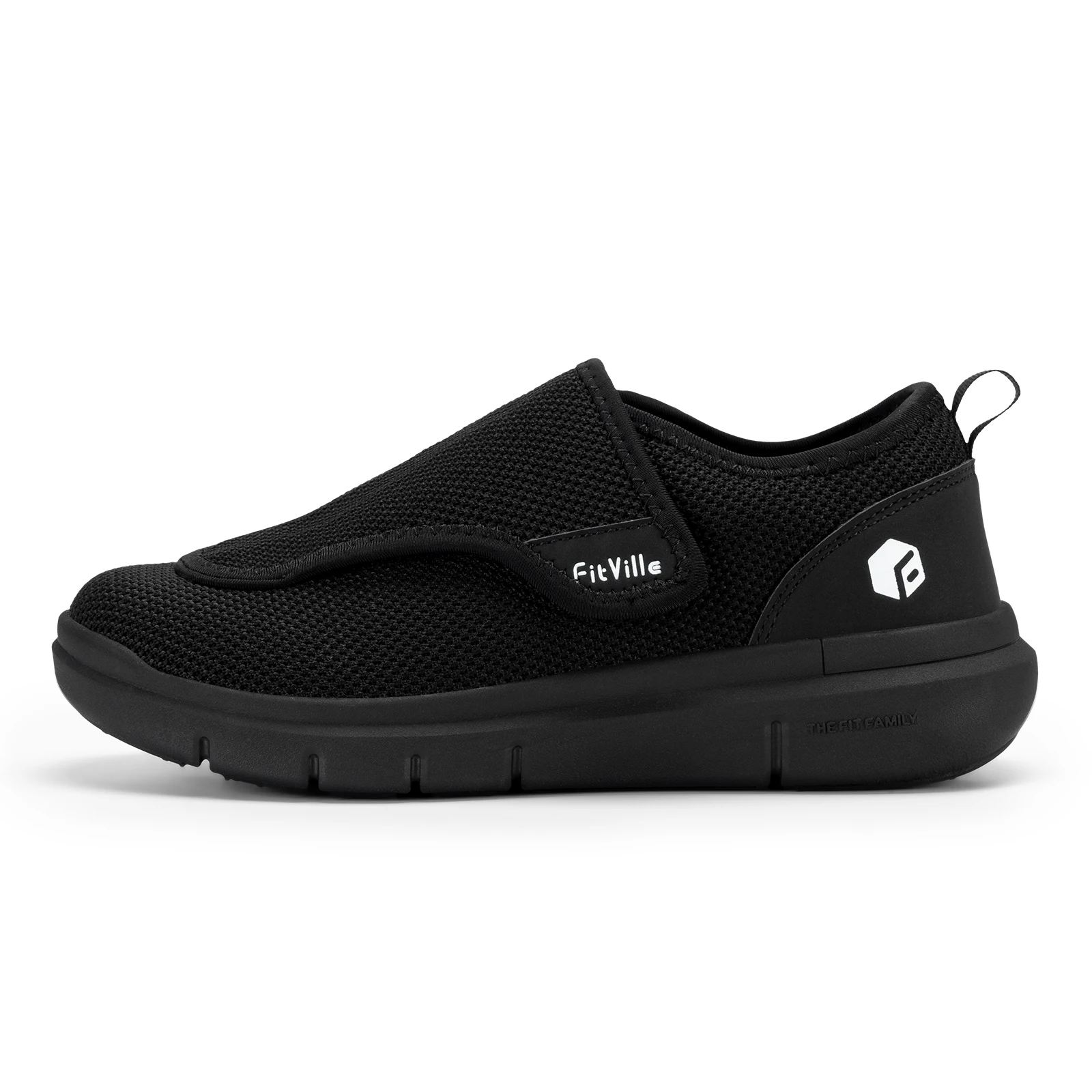 FitVille Extra Wide Men's Diabetic Shoes for Elder Orthopedics Feet Swollen Adjustable Walking Shoe Elderly Foot Pain Relief