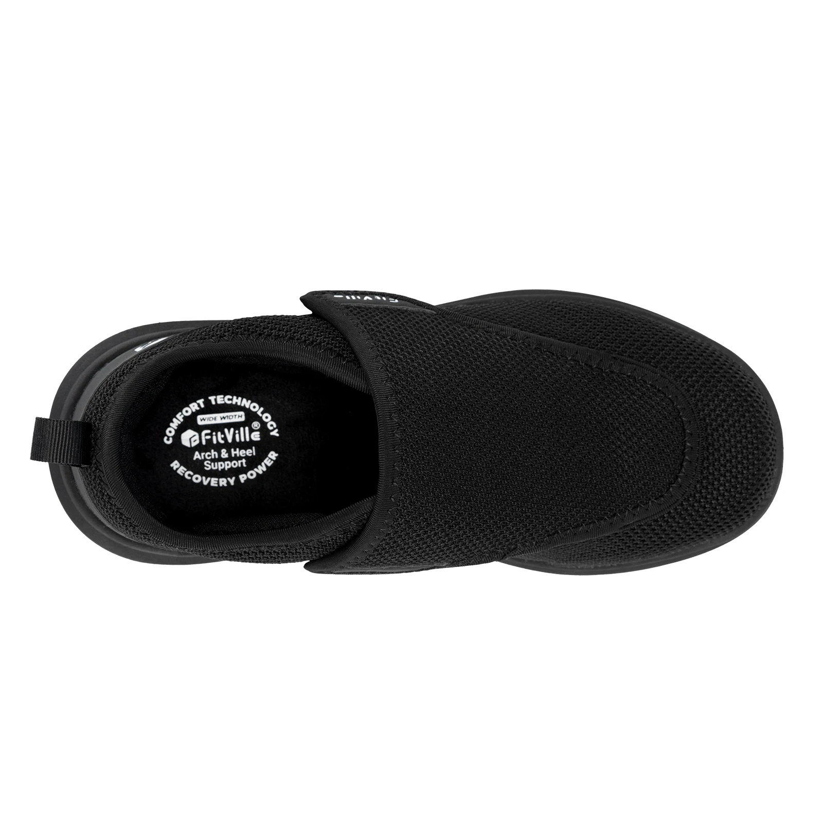 FitVille Extra Wide Men's Diabetic Shoes for Elder Orthopedics Feet Swollen Adjustable Walking Shoe Elderly Foot Pain Relief