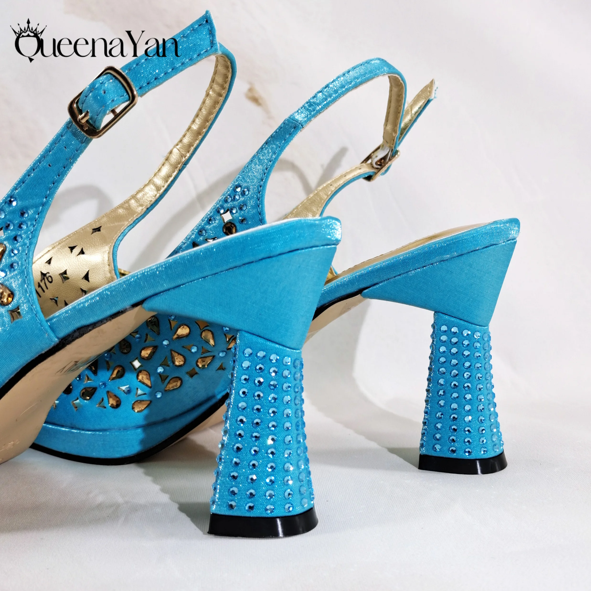 Elegant Women's Peep-Toe Heels and Matching Olive Color Diamond Pumps Set Stylish Italian Shoes and Bags for Parties