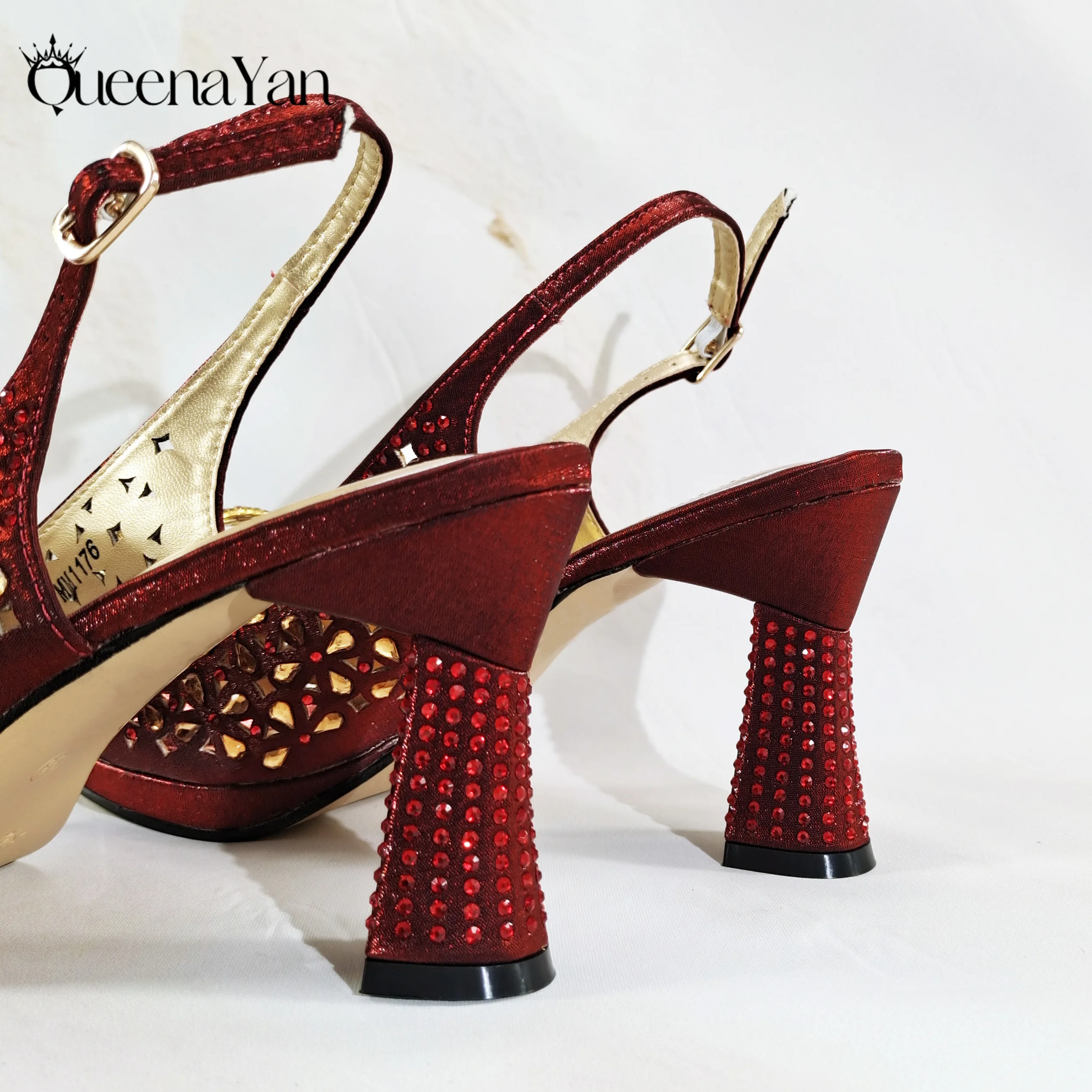 Elegant Women's Peep-Toe Heels and Matching Olive Color Diamond Pumps Set Stylish Italian Shoes and Bags for Parties