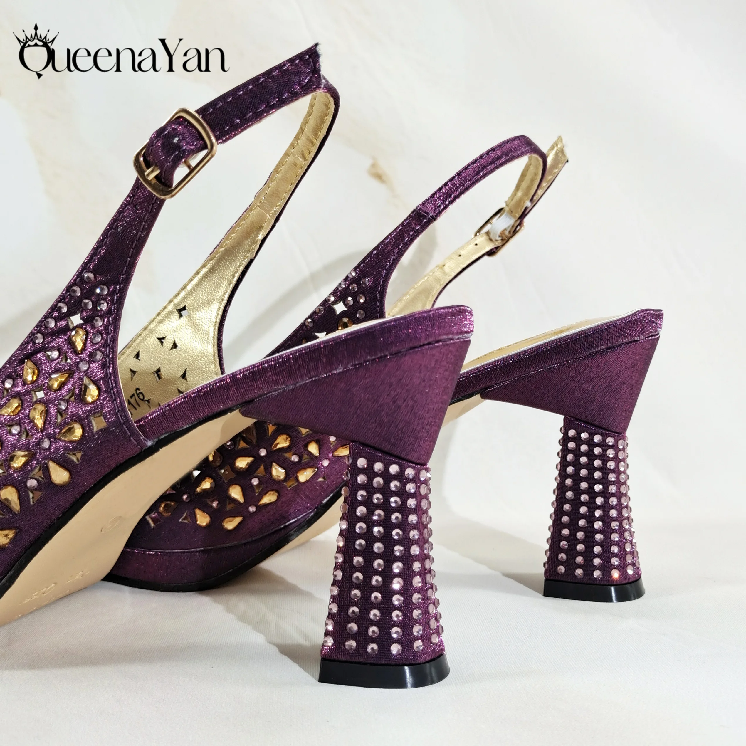 Elegant Women's Peep-Toe Heels and Matching Olive Color Diamond Pumps Set Stylish Italian Shoes and Bags for Parties