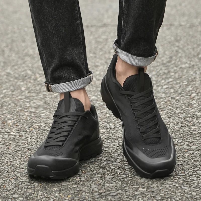Italian Brand Men's Mesh Casual Shoes High-quality Handmade Soles Men's Outdoor Hiking Shoes Sports Oxford Shoes Thick Soles