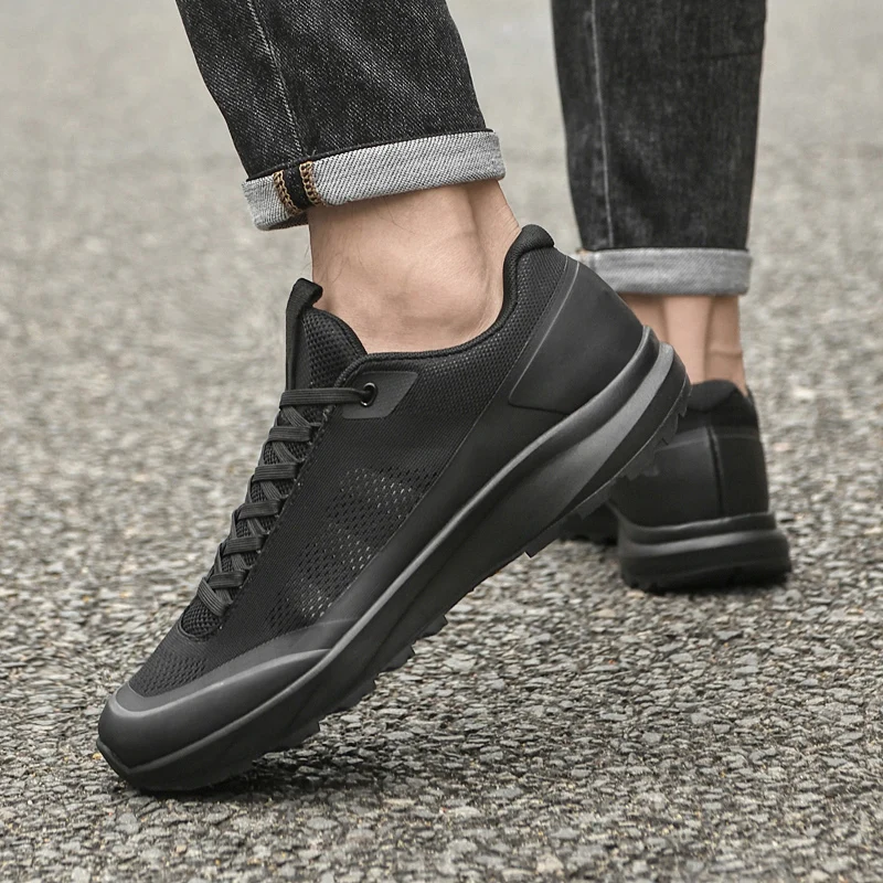 Italian Brand Men's Mesh Casual Shoes High-quality Handmade Soles Men's Outdoor Hiking Shoes Sports Oxford Shoes Thick Soles