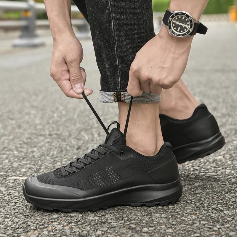 Italian Brand Men's Mesh Casual Shoes High-quality Handmade Soles Men's Outdoor Hiking Shoes Sports Oxford Shoes Thick Soles